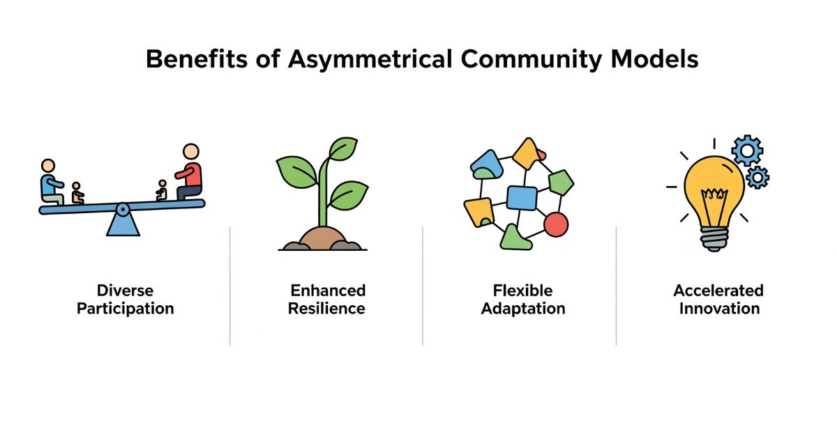Benefits of Asymmetrical Community Models